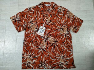 サイズ：M　タグ付き未使用品　定価:16500　　日本製　CALEE キャリー 総柄 オープンカラー 半袖シャツ アロハシャツ ハワイアンシャツ 　