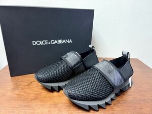 未使用 付属品完備 DOLCE&GABBANA シャークソール スニーカー ブラック サイズ43 (サイズ42〜44までの方着用可) ※訳アリ