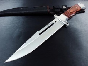 G08★Columbia Saber★コロンビアナイフ 高品質シースナイフ 天然ウッドハンドル アウトドア