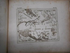 1805年『メイシナー星図帳』アンティーク、天文、天体、星座早見盤、銅版画星図、世界地図、日時計Star map, Planisphere, Celestial atlas