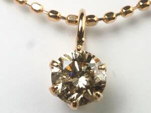 【3781E】K18Pゴールド 天然ダイヤモンド 0.20ct/1.3g ネックレス