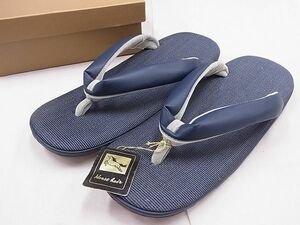 平和屋2■男性　和装小物　雪駄　ホースヘア　履物　草履　箱付き　逸品　未使用　DAAB6643zzz