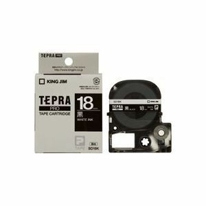 【新品】(業務用3セット) キングジム テプラPROテープ/ラベルライター用テープ 【幅：18mm】 SD18K 黒に白文字