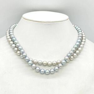 ■アコヤ本真珠ネックレス2点おまとめ■a重量約75g パール pearlネックレス necklace ジュエリー jewelry accessory silver DA0