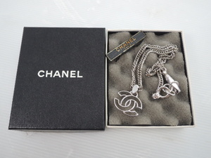 △CHANEL シャネル ココマーク ネックレス 98A シルバーカラー 約28g ヴィンテージ チェーン 箱あり アクセサリー/管理6746A11-01260001