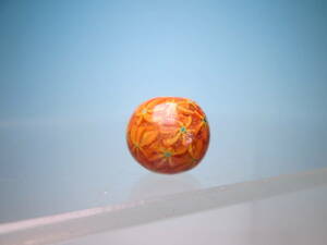 ☆古法窯つくり 藤村トンボ玉工房 蜻蛉玉 花玉 1,1x1,2cm 2,59g 大阪伝統工芸品指定 美品 江戸トンボ玉