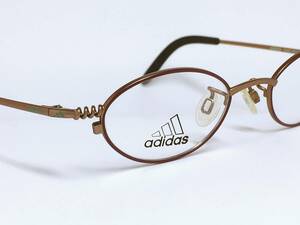 アディダス adidas メガネ ★ オーストリア製 コンパクト 小さめ 眼鏡 ブラウン ★ メガネフレーム