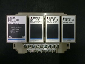 中古 オムロン OMRON フロートなしスイッチ FLOATLESS LEVEL SWITCH リレーユニット RELAY UNIT 61F-G3H 61F-11H 管理No.34324