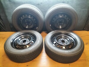 トヨタ 純正 スチールホイール 15インチ 6J 114.3 5穴 ハブ径60mm TOYO ヨコハマ 195/65-15 タイヤホイールセット 4本