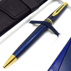 ウォーターマン WATERMAN エッセンシャル ボールペン プルシアンブルーGT ケース 替芯付き 美品