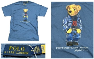 新品ラルフローレンRalphLaurenベアー半袖Tシャツ★ブルーグレー★M