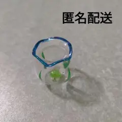 硝子　ガラス　細工　ミニチュア　金魚鉢　亀　カメ