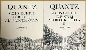 クヴァンツ 6つの二重奏 作品2 (フルート2重奏) 輸入楽譜 Quantz 6 Duets op.2 洋書