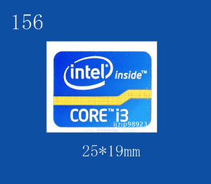 即決156【 intel Core i3 】(大)エンブレムシール追加同梱発送OK■ 条件付き送料無料 未使用