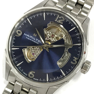 ハミルトン ジャズマスター ビューマチック H327050 自動巻 腕時計 メンズ ブルー文字盤 裏スケルトン 付属品あり