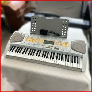 中古●CASIO カシオ 電子ピアノ LK-201TV●キーボード 光ナビゲーション ホワイト 61鍵盤 年式不明 音出し確認済み 譜面台付き 札幌