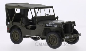 1/18 ジープ ウィリー つや消し オリーブ グリーン 米国陸軍 Jeep Willys matt olive U.S. Army アーミー geschlossen Welly 梱包サイズ80