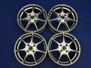 ENKEI Racing RS+M 15×5J+45 PCD100 ハブ径75 4穴 4本 　 00521 2階　 城