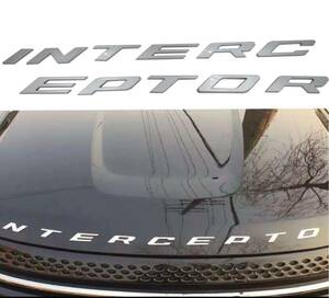 フォード エクスプローラー 2011y～ シルバー インターセプター 3D エンブレム モール フロントグリル フロントバンパー ポリスカー