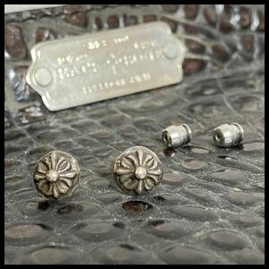 CHROME HEARTS(クロムハーツ)14K/925 クロスボールピアス 2個set