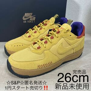 1円スタート売切り 新品未使用 ナイキ NIKE エアフォース 1 ワイルド AIR FORCE 1 WILD 国内正規 26cm 希少モデル 箱付き 黒タグ