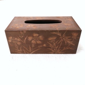 【送料無料】ハンドメイド｜木彫りティッシュボックス木製ケース