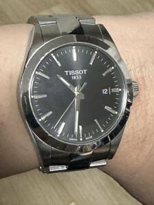 TISSOT ジェントルマン クォーツ腕時計 黒文字盤 