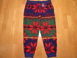 【送料無料 即決】POLO RALPH LAUREN FLEECE PANT SNOWFLAKE サイズXL 新品 ポロ フリースパンツ スノーフレーク 幾何学模様 ネイティブ柄