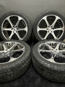 285/45R22 RADAR/RENEGADE A/T5 19年製 Giovanna 22インチ 9.5J＋30 139.7 6H 夏タイヤ 4本 ジオバンナ キャデラック 等 (2-C136)