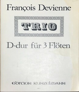ドヴィエンヌ フルートトリオ 第2番 (フルート三重奏) 輸入楽譜 Devienne Flute Trio No. 2 洋書