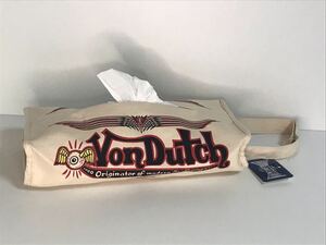 VON DUTCH ティッシュボックスカバー/コットン/ティッシュカバー