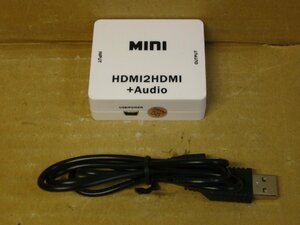 ▽Playvision HDV-M612 MINI HDMI2HDMI+AUDIO HDMI アナログオーディオ分離器 中古 コンバーター