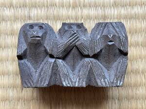 会津の蔵出し　木彫り　猿