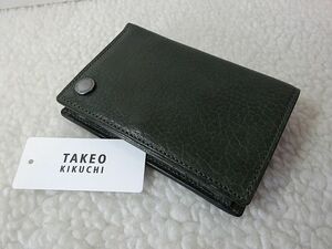 【新品/本物】TAKEO KIKUCHI（タケオキクチ）二つ折財布/グリーン☆★☆