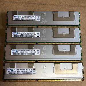 (358)SAMSUNG 4GB 2Rx4 PC3-10600R ４枚（計16GB）サーバー用