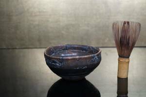 美濃 江戸時代初期 窯跡発掘出土品 禾目天目茶碗 茶道具 陶片 参考品 呼継 金継素材に Kintsugi 49H-G-2