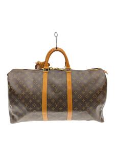 LOUIS VUITTON◆キーポル55_モノグラム・キャンバス_BRW/PVC/BRW