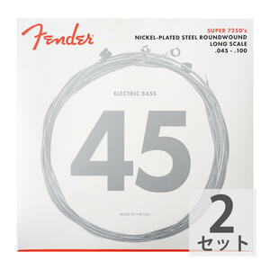 フェンダー Fender Bass Strings Nickel Plated Steel 7250ML 45-100 エレキベース弦×2セット