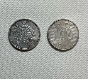 【吉平の館】★稲穂柄 銀貨　昭和４０年　＠１００円　☆１枚　◎流通品