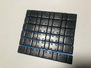 バランスウェイト　60g　1本　黒　ブラック　アルミホイール用　両面テープ　おもり　バランサー　5g10g刻み　0427