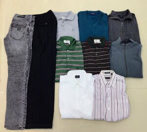 ■Dior/YSL/GIVENCHY/dunhill/CK/AX/LANVIN メンズ ハイブランド 10点 まとめ ジャケット ポロシャツ パンツなど 中古卸 /3.78㎏■