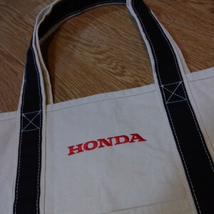 HONDA 刺繍 ロゴ バッグ トートバッグ ホンダ 非売品 ノベルティ ロゴ グッズ コレクション car limited collection bag bike logo ①