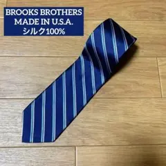【美品】ブルックスブラザーズ レジメンタル ネクタイ シルク100% USA製
