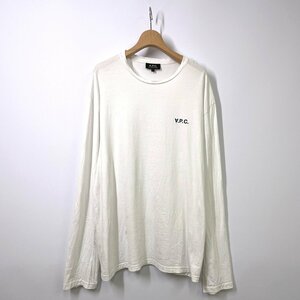 A.P.C. アーペーセー 長袖ロゴTシャツ L ホワイト 白 ロンT APC