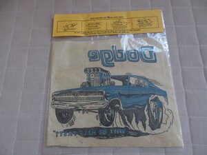 USA購入 ビンテージ ６０S ７０S ５０S DODGE ダッジ アイロンプリント HOTROD VINTAGE ロカビリー スウェット Tシャツ 染み込み DEADSTOCK