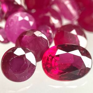 ［天然ルビーおまとめ］ M 37.5ct 裸石 宝石 コランダム corundum jewelry ジュエリー ruby 紅玉 DH4 ①