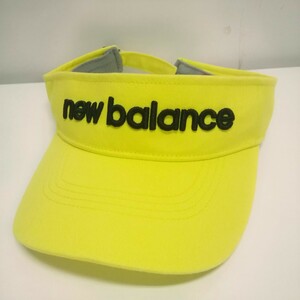 new balance golf ニューバランス ゴルフ 帽子 イエロー サンバイザー ロゴ コットン
