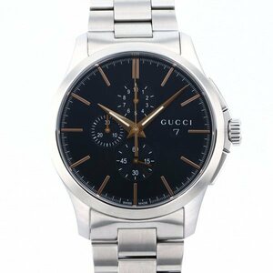 グッチ GUCCI Gタイムレス クロノグラフ YA126272 ブラック文字盤 新品 腕時計 メンズ