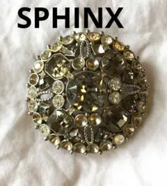 ビンテージ　SPHINX　ビジュー　ブローチ　ラインストーン　スフィンクス