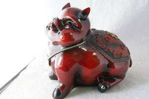中型 豚の貯金箱 福 樹脂製 27cm